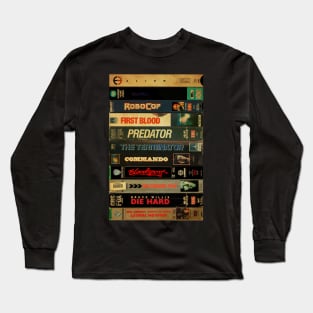 Retro Action Movie - Cassette Style Long Sleeve T-Shirt